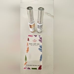 NWB DC Nail Art Gel Duo - Silver and Gold